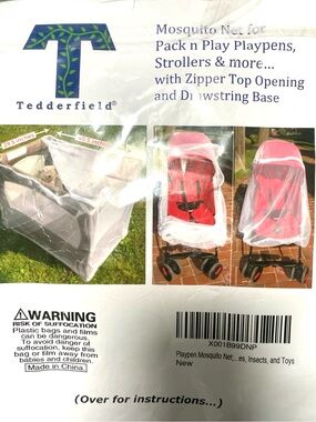White Mosquito Net for Playpens & Strollers